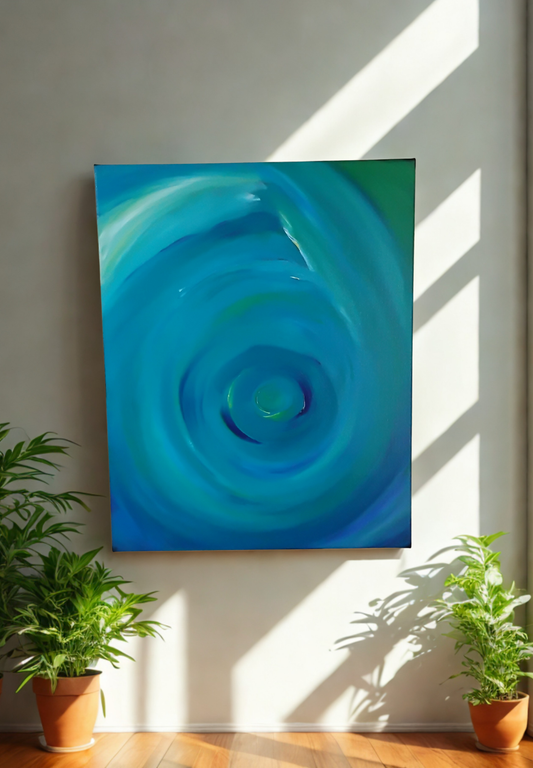 Ward 6 - 18×20 Acrylic Gouache on Canvas (Varnished Original)