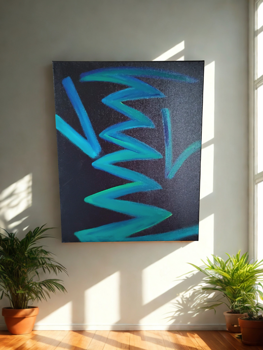 I Won’t Blend In – Abstract Acrylic Gouache Painting 16×20