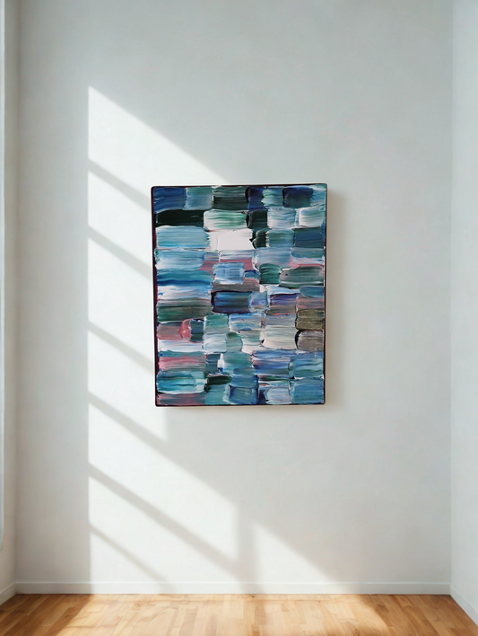 Breathing in Blue – Original Thick Textured Acrylic on Canvas (11x14")